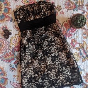 Black lace cocktail dress